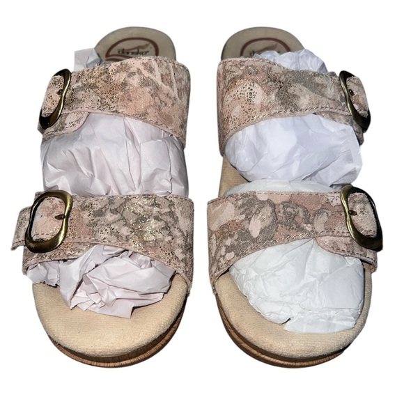 EUC Dansko Women’s Sophie Sandals Beige Tan Gold Hardware Size EU 39 / 9 - Picture 2 of 8